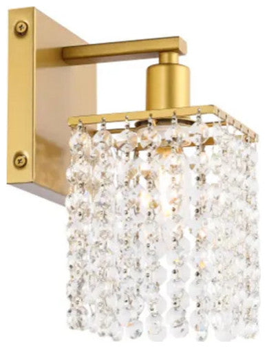 Elegant Lighting LD7006 Phineas 8" Tall Bathroom Sconce - Black