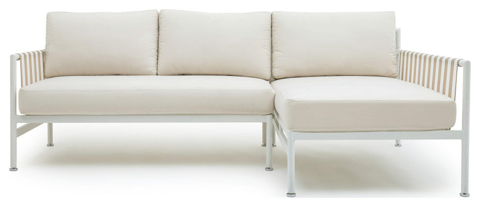 Dunes Cream Outdoor Sectional, Right Arm Facing