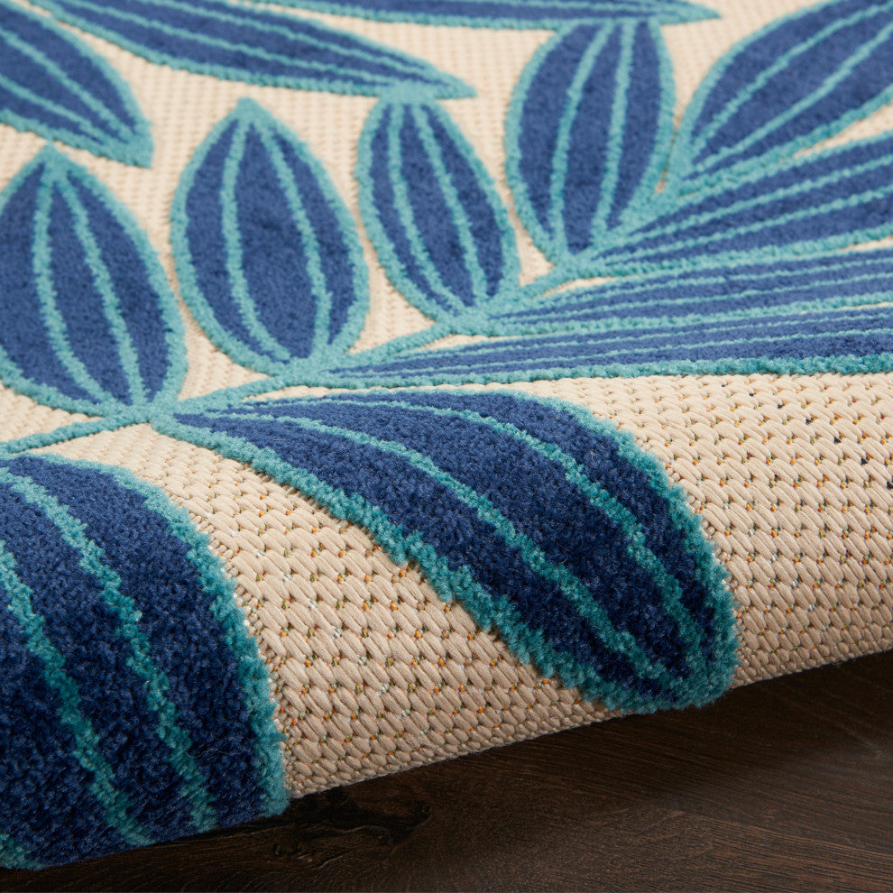 Nourison Aloha 7' x 10' Navy Tropical Area Rug