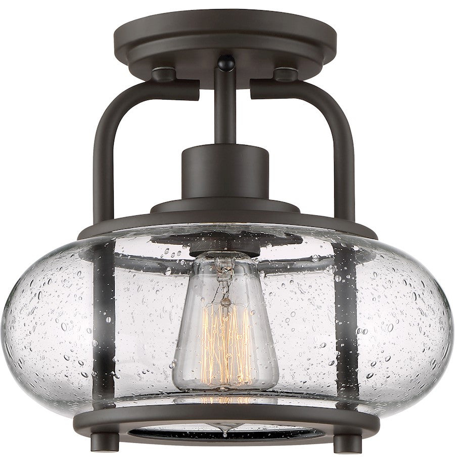 Quoizel TRG1710OZ One Light Semi Flush Mount, Old Bronze Finish