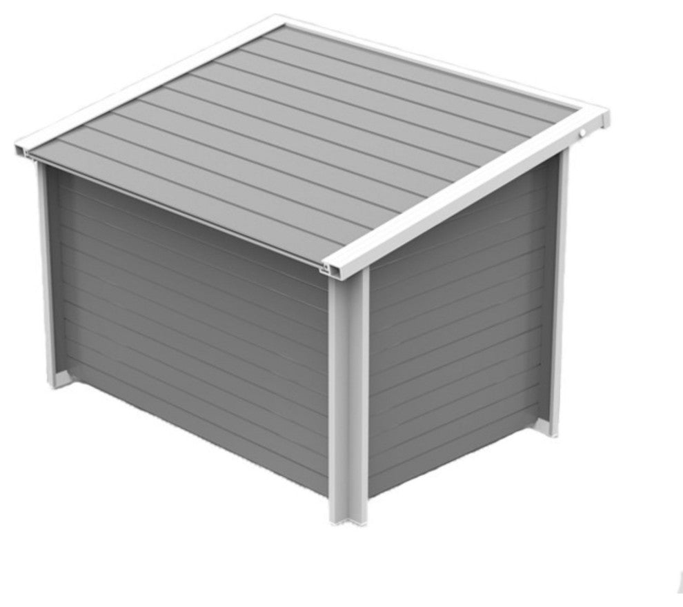 New Age Pet ECOFLEX Rustic Lodge Dog House, Gray, Extra Large