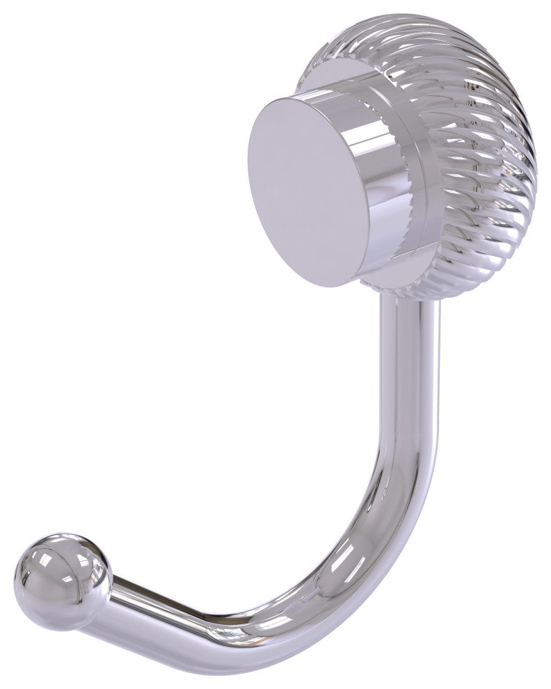 Venus Robe Hook With Twist Accents, Polished Chrome