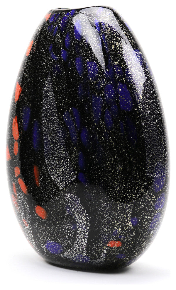 Torino Black Oval Vase