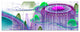 Purple Fractal Infinite World, Abstract Art on Canvas, 83"x32", 7 Panels