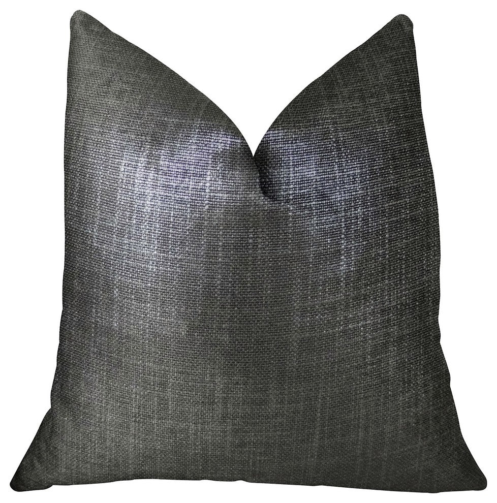 Ashland Glazed Gray Handmade Luxury Pillow, 20"x36" King