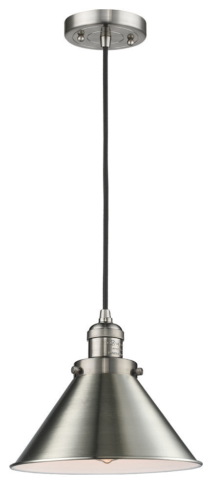 Briarcliff 1-Light LED Mini Pendant, Brushed Satin Nickel