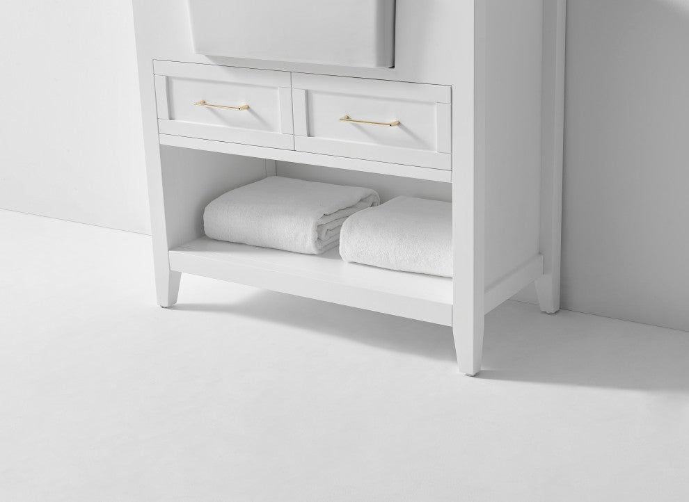 Hayley Bathroom Vanity Set, White, 36"