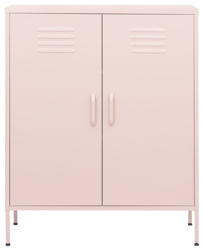Vidaxl Storage Cabinet Pink 31.5"x13.8"x40" Steel