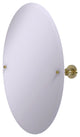 Frameless Oval Tilt Mirror with Beveled Edge, Unlacquered Brass