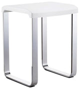 Outline Shower/Vanity Chair, Polished Chrome -White Seat