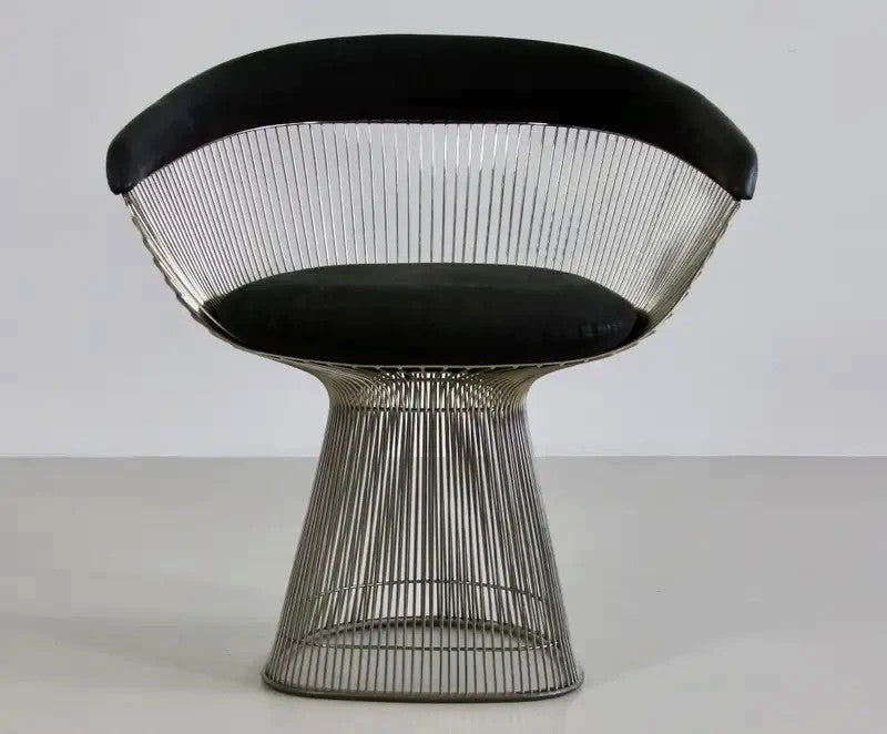 Planter Dining Chair (set of 4 ), Chrome/Black