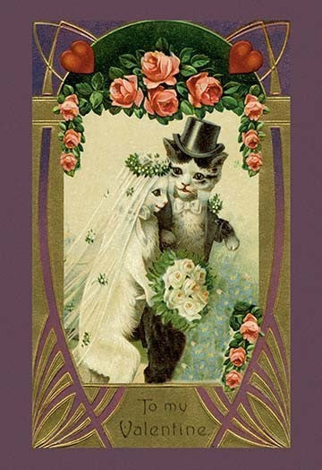 Kitty Bride and Groom- Framed Paper Poster 20" x 30"