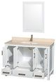 Wyndham WCS141448SWHIVUNSM24 48 Inch Single Bathroom Vanity in White