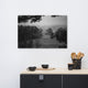 Mist of Valley Forge Black & White Landscape Canvas Wall Art Print, 24" X 36"