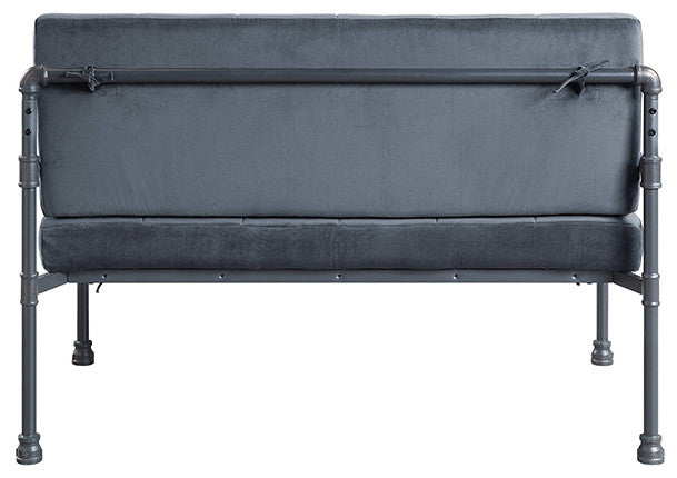 ACME Brantley Loveseat, Gray Velvet/Sandy Gray