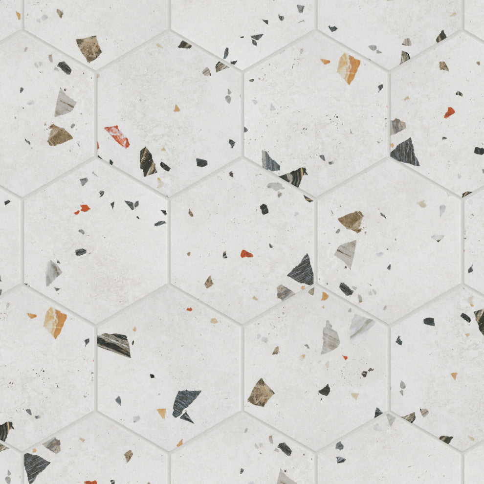 Sonar Hex Porcelain Floor and Wall Tile Sample