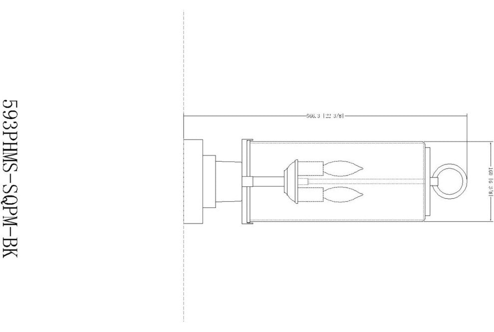 Zlite 593PHMS-SQPM-BK 2-Light Outdoor Pier Mounted Fixture, White Opal