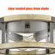 Farmhouse Flush Mount Ceiling Light Seeded Glass Shades Drum 2-light