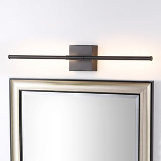 Makena 28" Dimmable Integrated LED Metal Wall Sconce, Black