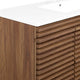 Render 48" Wall-Mount Bathroom Vanity, Walnut White