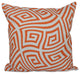 Geometric Decorative Pillow, Celosia Orange, 20"x20"