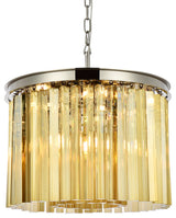 Elegant Lighting 1208D20-GT/RC Sydney 6 Light 20"W Crystal - Polished Nickel