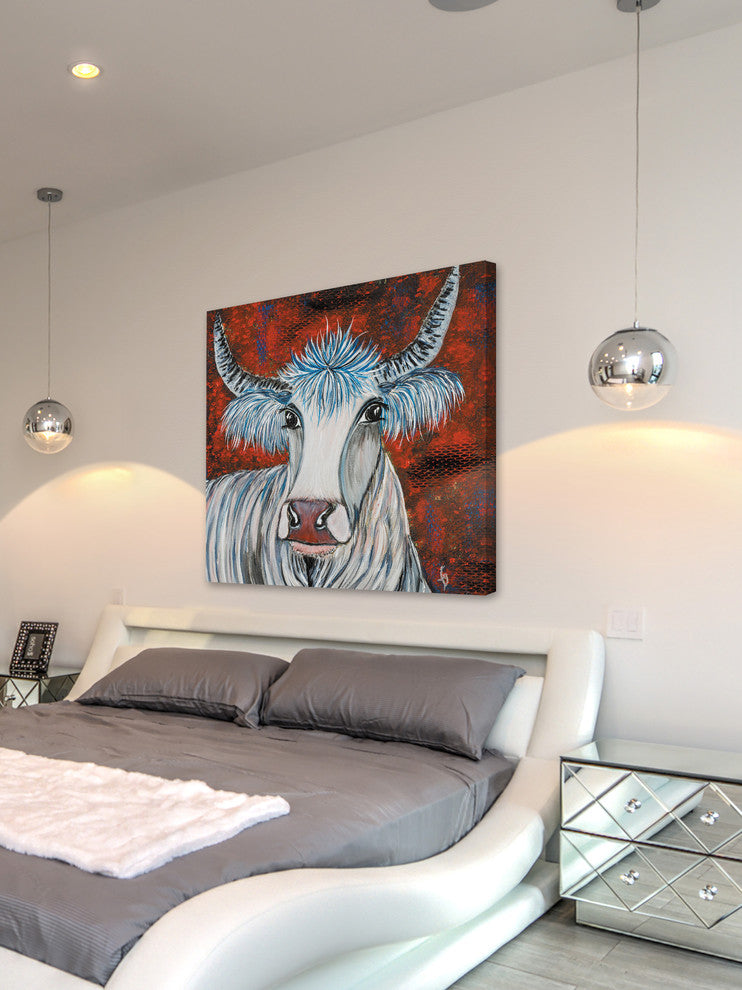"Sai" Painting Print on Wrapped Canvas, 24"x24"