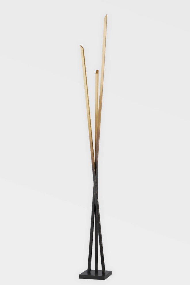 Gansevoort LED Floor Lamp, Gradient Brass Finish