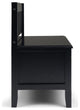 Burlington Solid Wood 42 Inch Wide Entryway Storage Bench With Drawers In Black