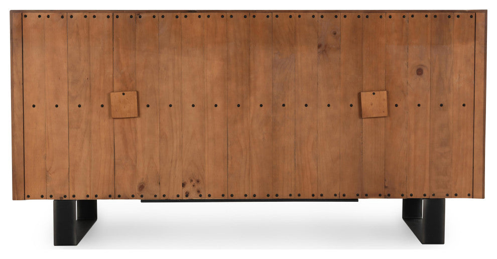 Danica 94" Industrial Reclaimed Oak Wood Sideboard
