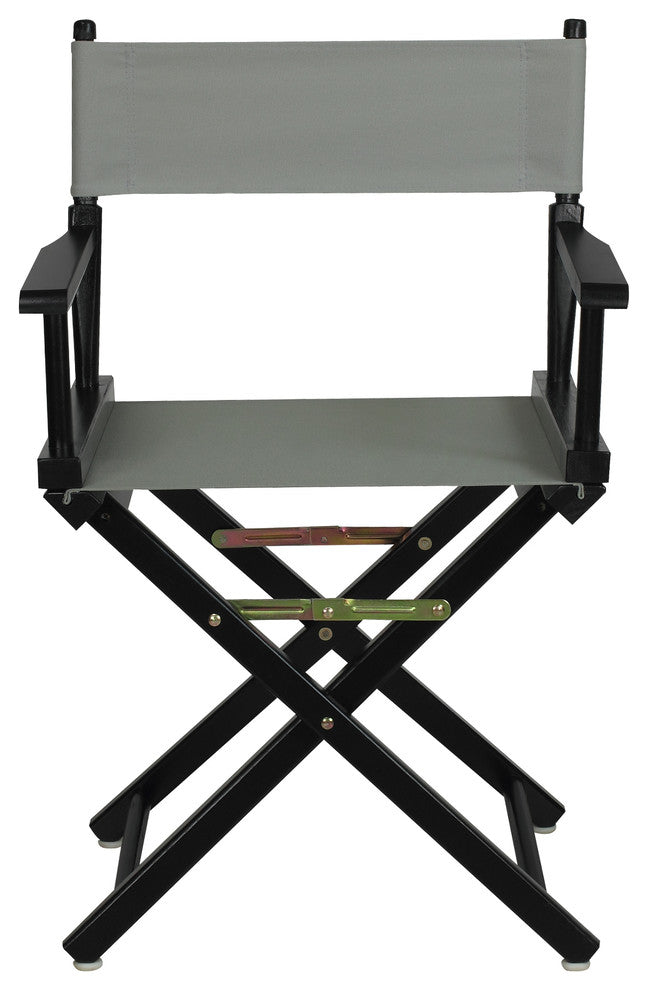 018" Director's Chair Black Frame-Gray Canvas