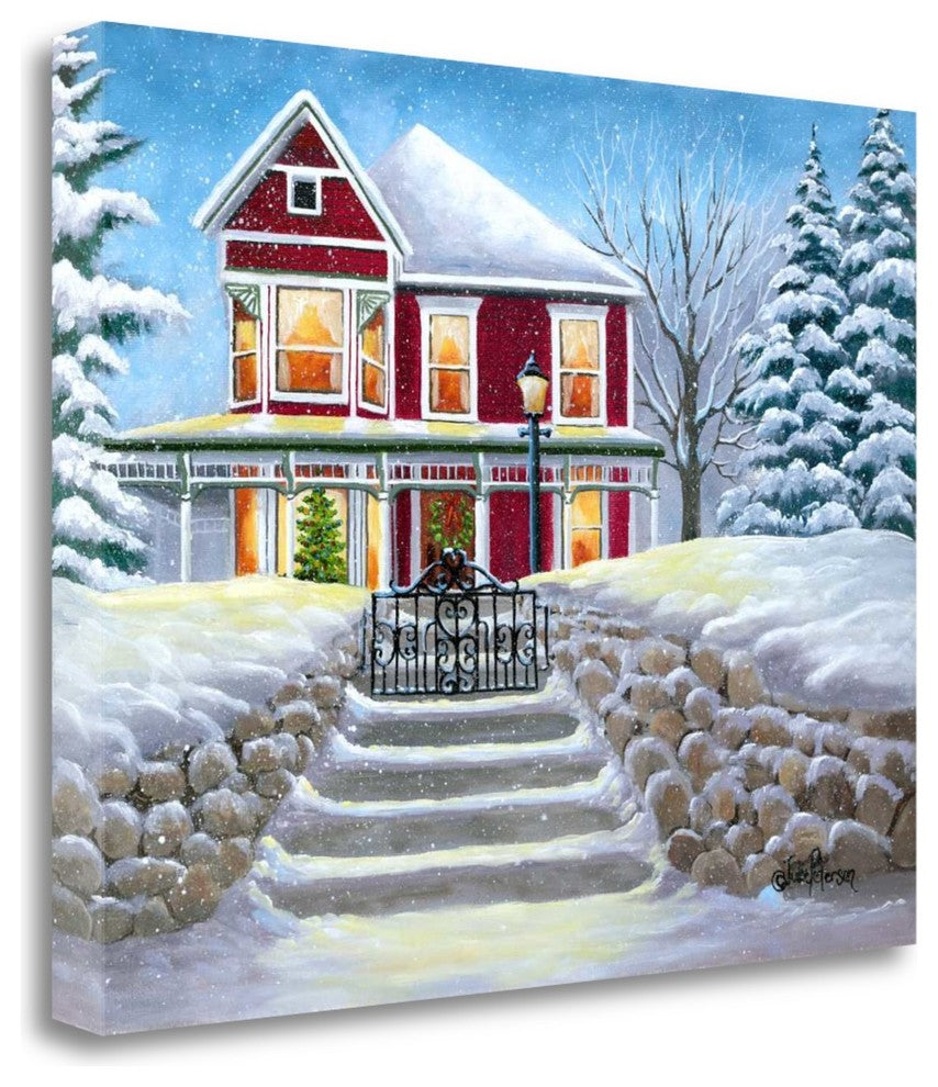 "Steps To Christmas" By Julie Peterson, Giclee Print on Gallery Wrap Canvas