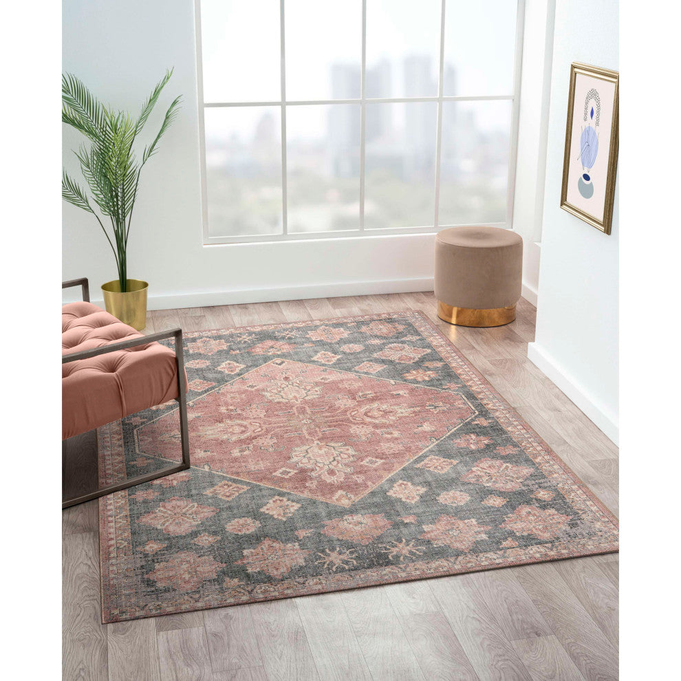 Avalon Diamond Area Rug - Red, 1'10"x2'10"