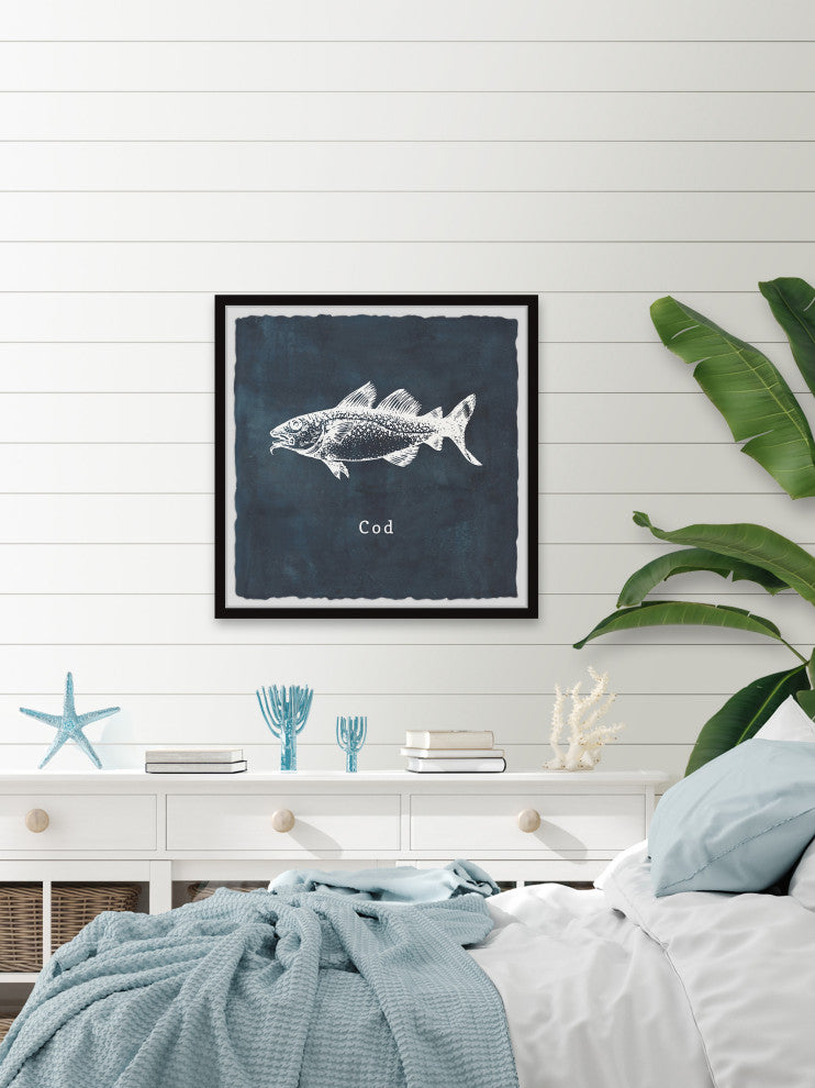 "Cod" Framed Painting Print, 32x32