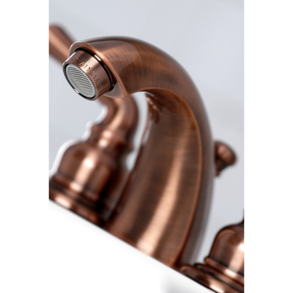KB95X-P Mini-Widespread Bathroom Faucet, Antique Copper