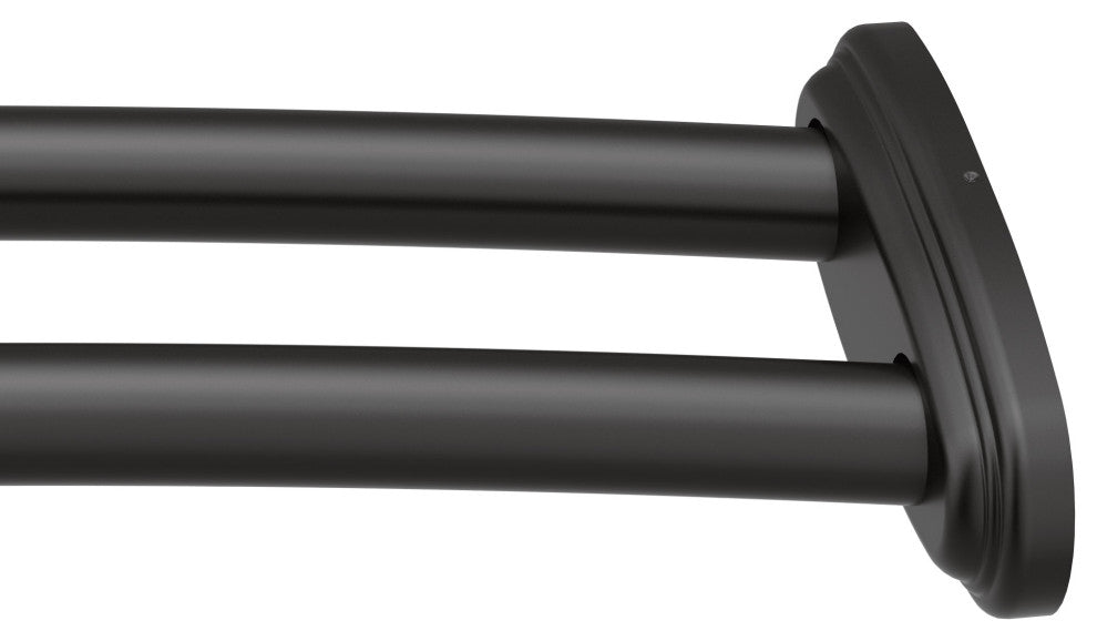 Moen DN2141 Double 57" - 60" Adjustable Curved Shower Rod - Matte Black