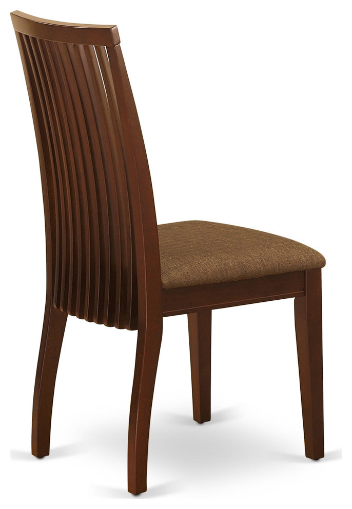 3Pc Dinette Set Includes Square Kitchen Table, Two Seat Dining Chairs, Mahogany