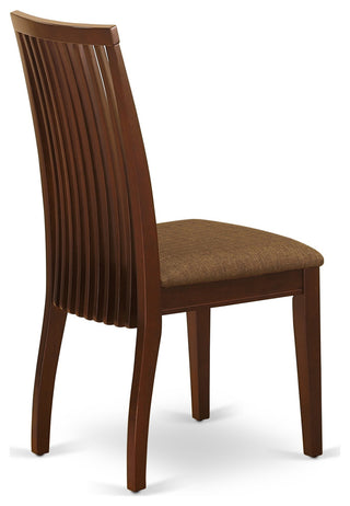 3Pc Dinette Set Includes Square Kitchen Table, Two Seat Dining Chairs, Mahogany