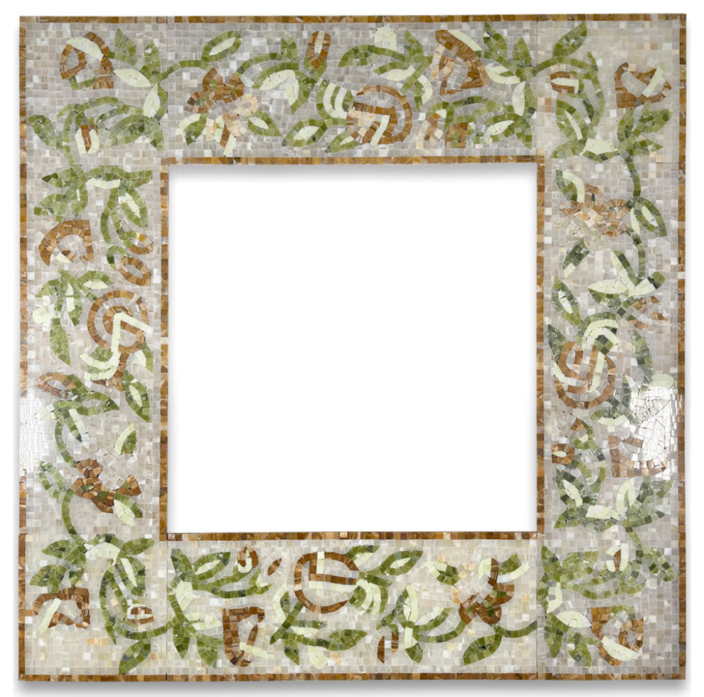 Marble Mosaic Border Listello Tile Foglia Onyx 7.9x19.7 Polished, 1 piece