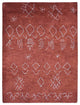 HAND KNOTTED LOOM SILK ECO-FRIENDLY RUG-5'x8',Rectangle,Red White,Contempor