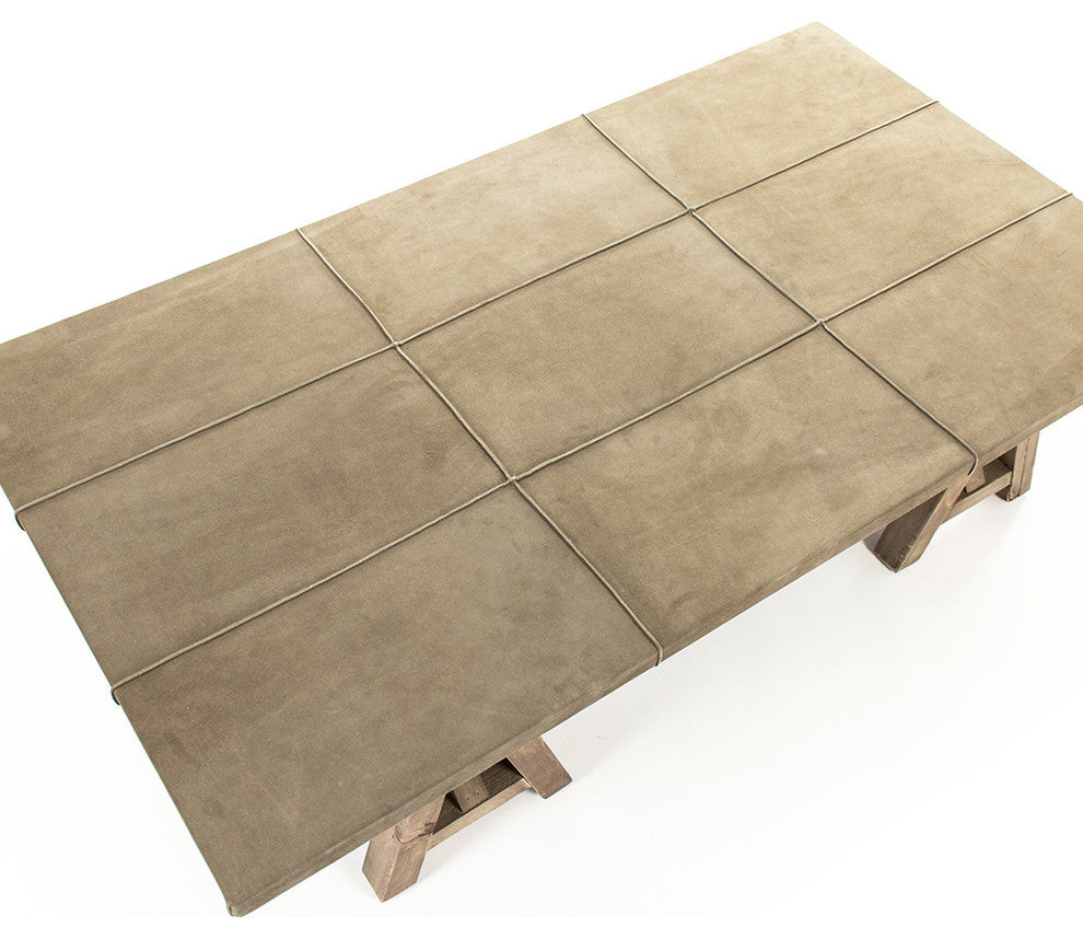 Zoey French Country Rustic Farmhouse Wood Coffee Table