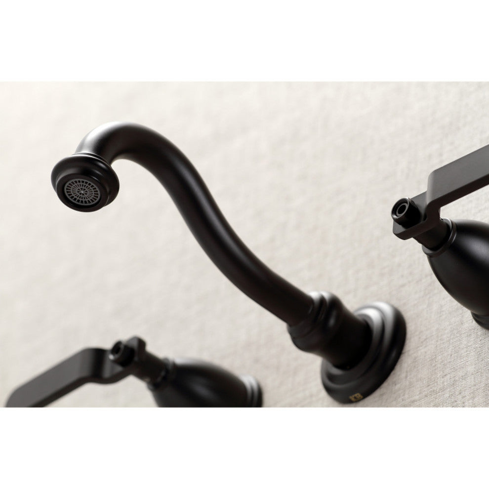 KS3020KL Two-Handle Wall Mount Tub Faucet, Matte Black