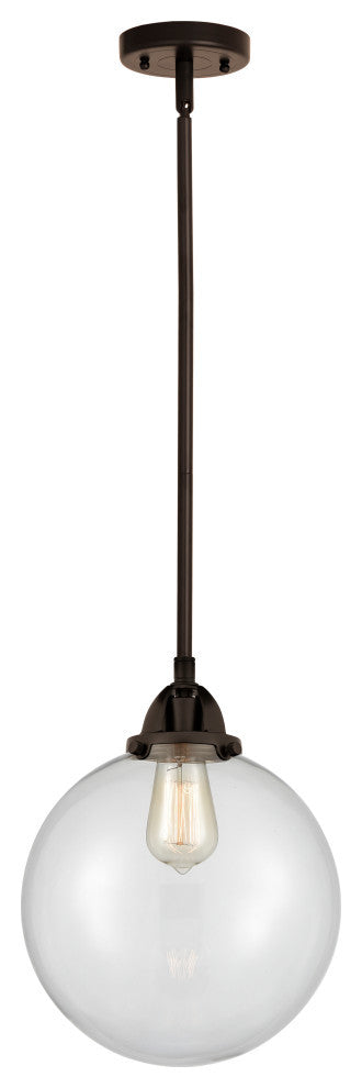Beacon Mini Pendant, Oil Rubbed Bronze, Clear, Clear