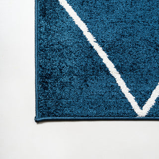 Cole Minimalist Diamond Trellis Navy/White 5'x8' Area Rug