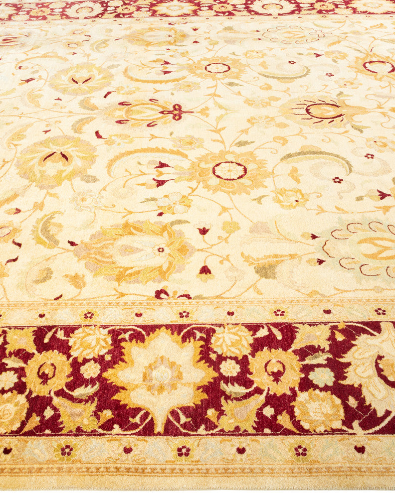 Mogul, One-of-a-Kind Hand-Knotted Area Rug, Ivory, 9' 1" x 11' 8"