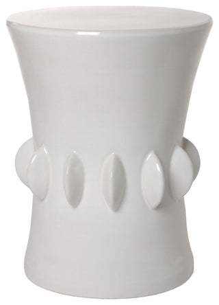 Jewel Stool, White 14x18