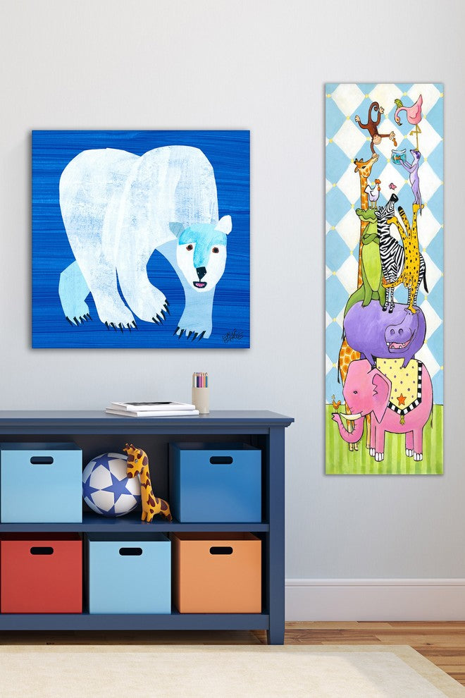 Marmont Hill, "Zooper Stars" by Janet Nelson Painting on Wrapped Canvas, 15x45