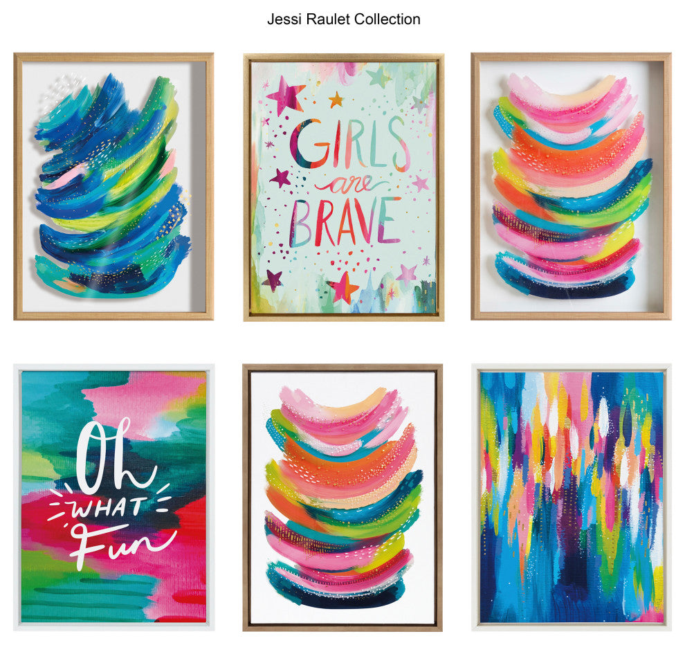 Brushstroke Floating Acrylic Art by Jessi Raulet of Ettavee, Assorted 23x23
