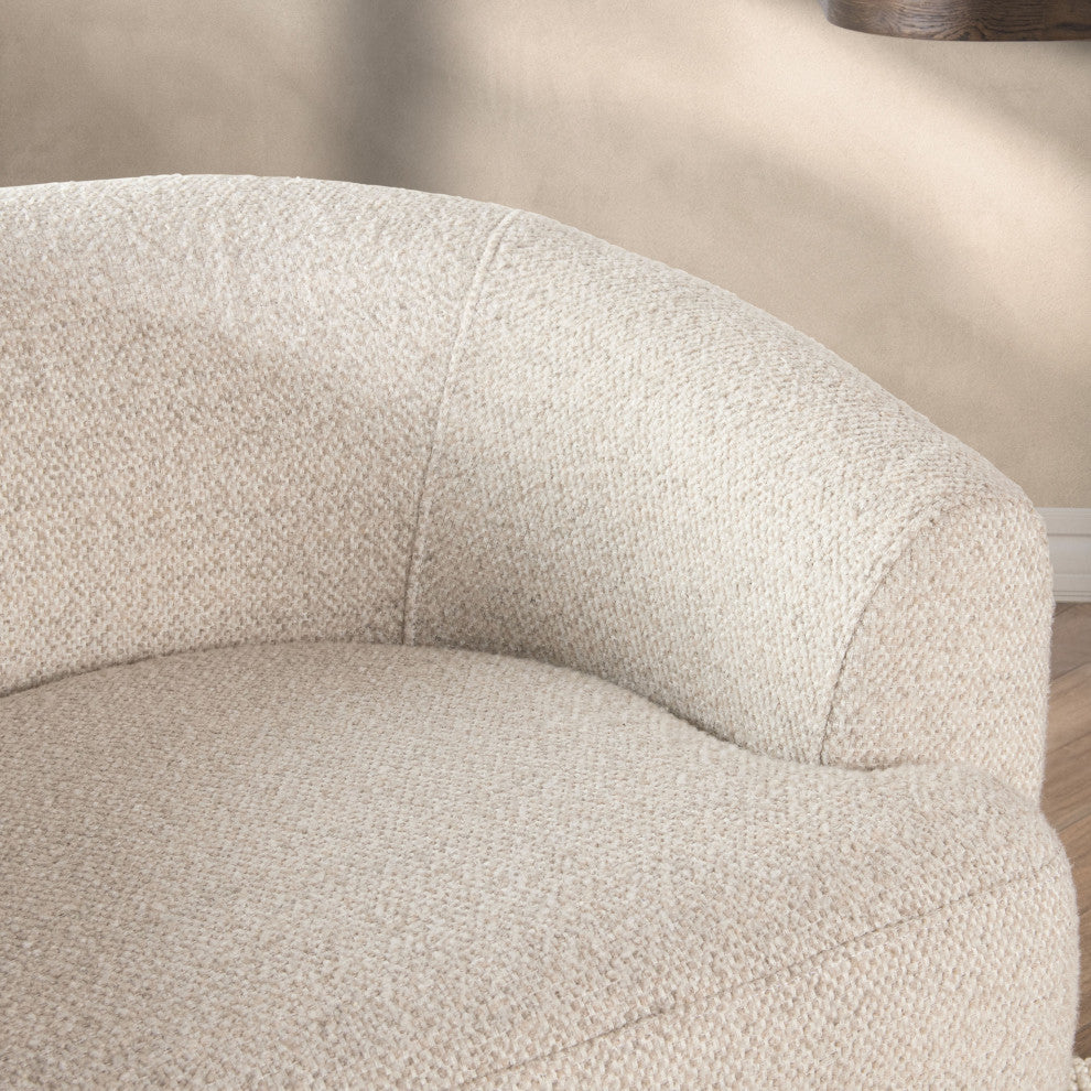 Chassia Upholstered Fabric Swivel Accent Chair