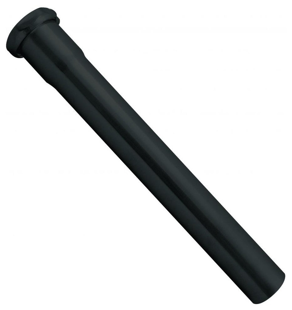 1.5" Od X 12" Slip Joint Extension Tube In Powder Coated Flat Black